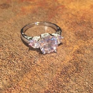 Clear CZ Ring in White Gold